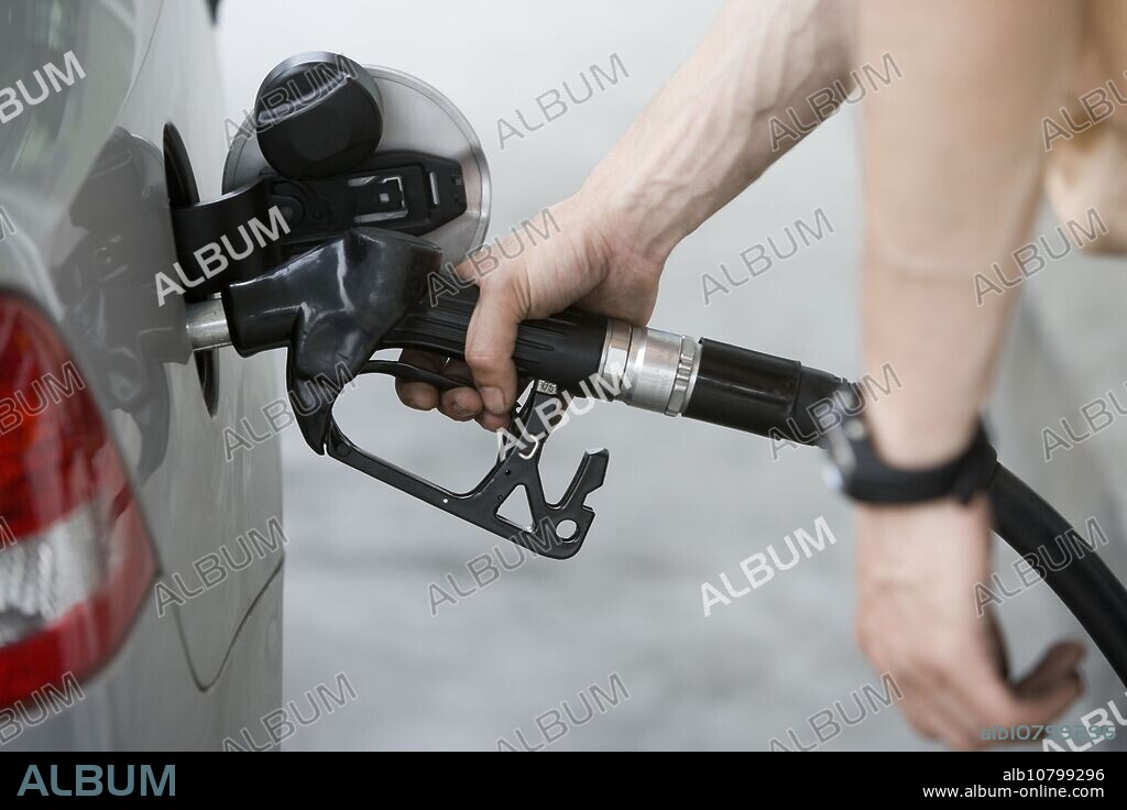 Gas pumps at gas station. Gipuzkoa, Euskadi. Spain.
