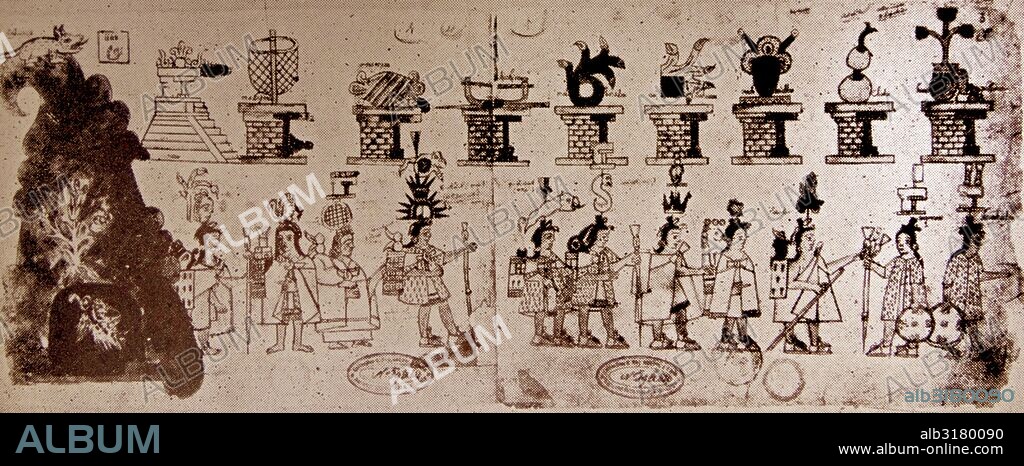The Aztec 'Codex Azcatitlan' details the history of the Mexica from their migration from Aztlán to the Spanish conquest of Mexico and Christianization. The exact date it was written is not known; it is presumed it was written sometime between the mid 16th and 17th centuries.
