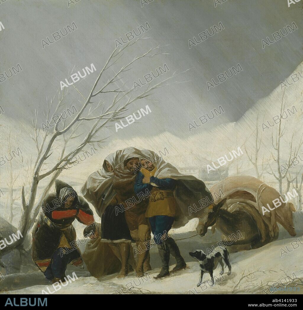 FRANCISCO DE GOYA. Winter Scene. Francisco José de Goya y Lucientes; Spanish, 1746-1828. Date: 1780-1790. Dimensions: 13 1/2 × 14 in. (34.3 × 35.6 cm). Oil on canvas. Origin: Spain.