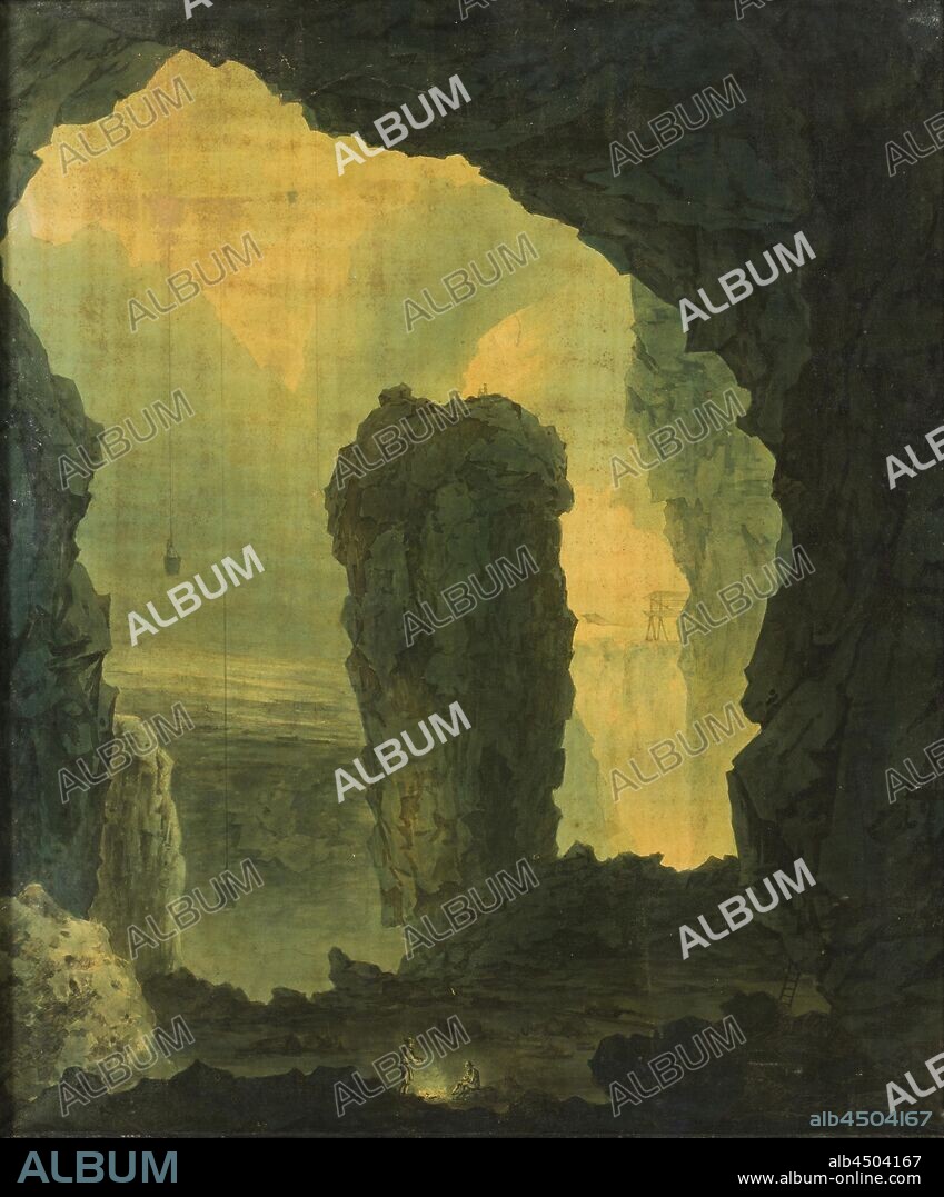 Johan Fredrik Julin, Dannemora mine, painting, Watercolor on paper, Gold-plated wood frame, Height, 78.5 cm (30.9 inches), Width, 69.5 cm (27.3 inches), Depth, 8 cm (3.1 inches).