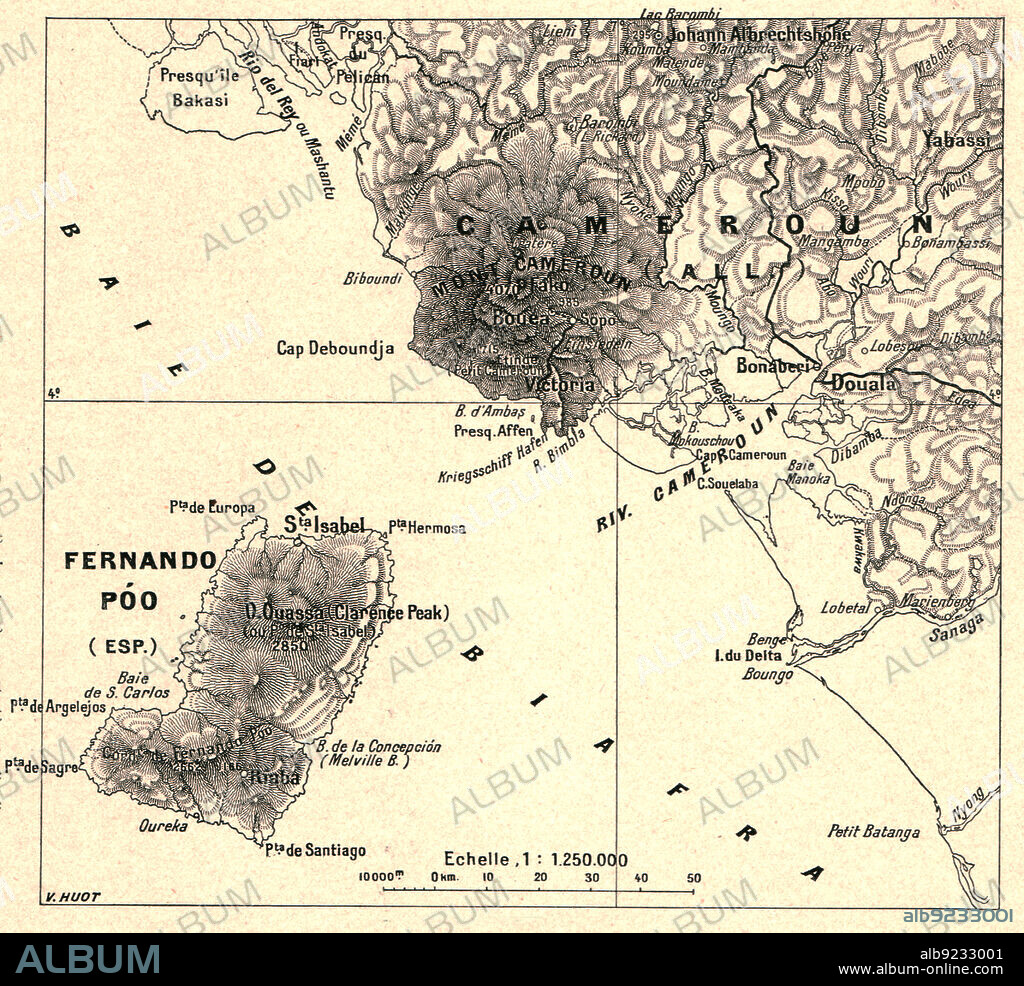 ''Cameroun et Fernando Po; L'Ouest Africain', 1914. From "Grande Geographie Bong Illustree", 1914.