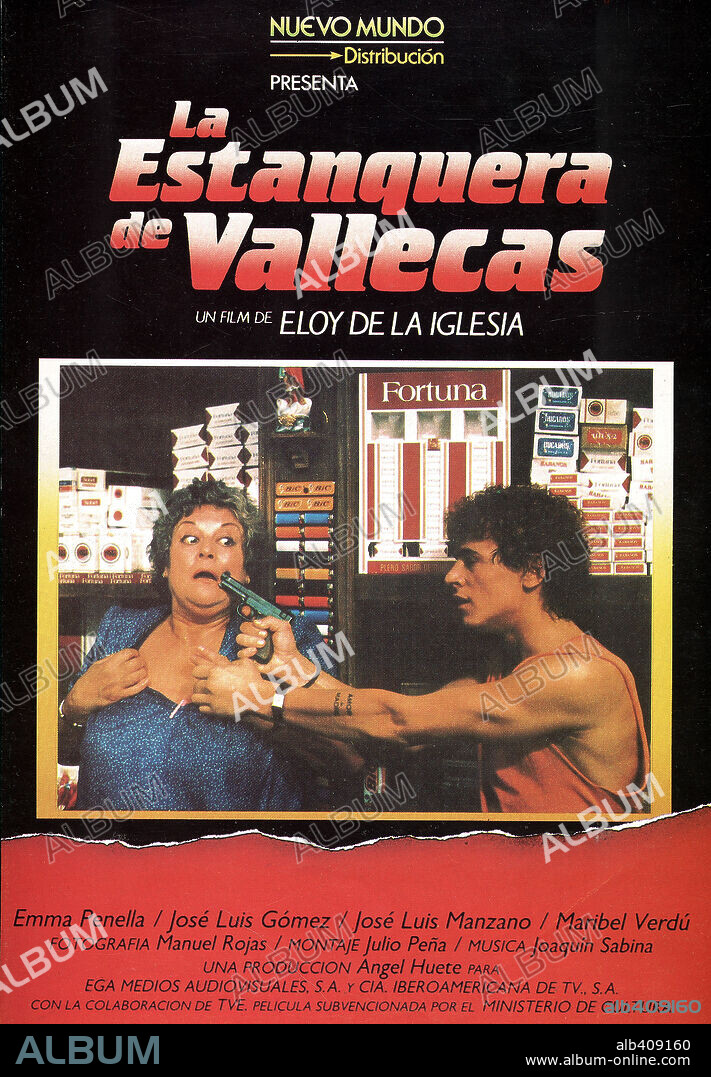 Poster de LA ESTANQUERA DE VALLECAS, 1987, dirigida por ELOY DE LA IGLESIA. Copyright EGA MEDIOS AUDIOVISUALES.
