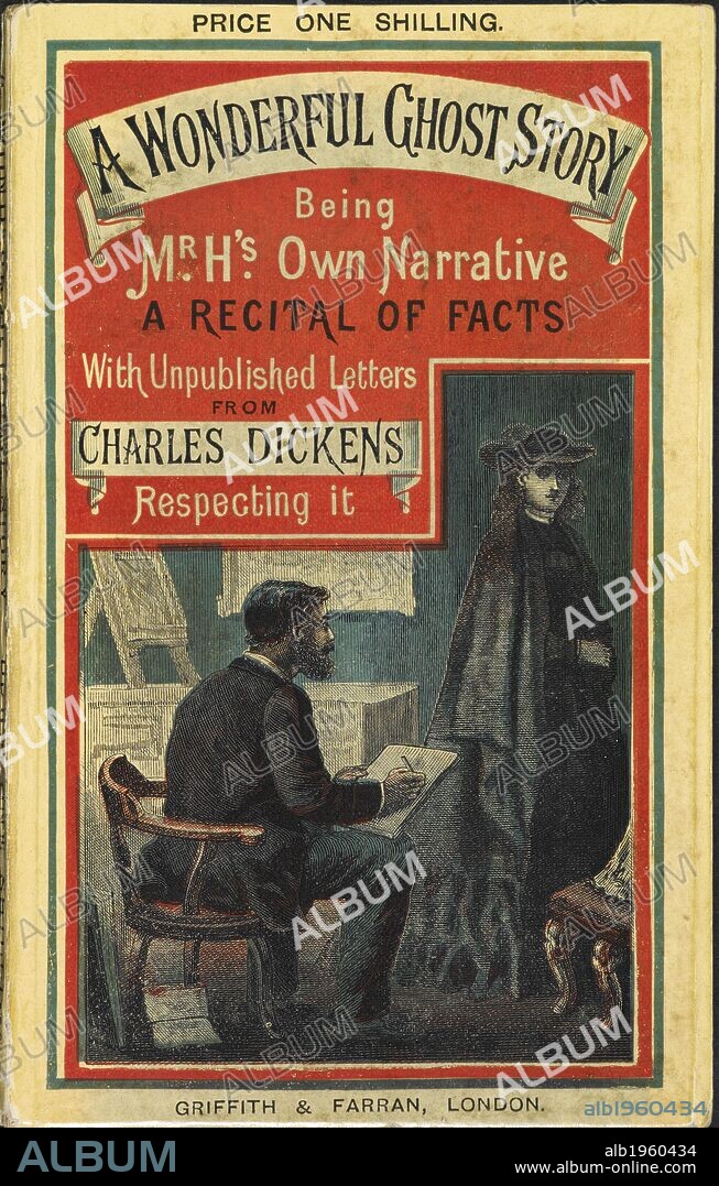 Illustrated cover showing two charcters from a story by Charles Dickens. A wonderful ghost story, being Mr H's own narrative; reprinted from â€œAll the Year Round,â€ with letters, hitherto unpublished, of Charles Dickens to the author, respecting it [Edited by Mrs Heaphy]. London : Griffith & Farran, 1882. Source: Dex.97 front cover.