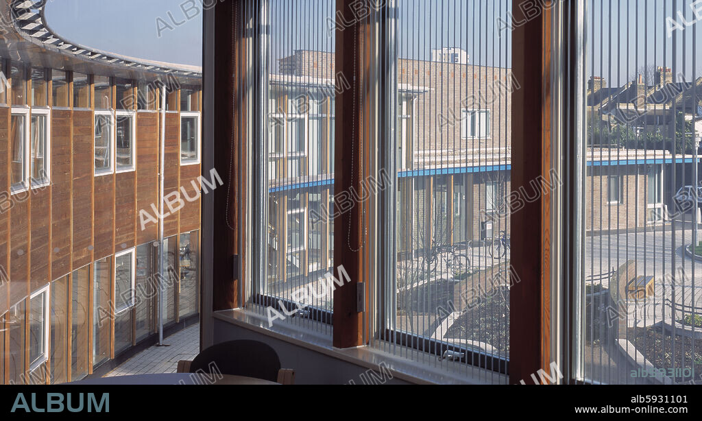 THE PULROSS CENTRE-NHS INTERMEDIATE CARE CENTRE PANORAMIC VIEW THROUGH FIRST FLOOR DINING WINDOWS.