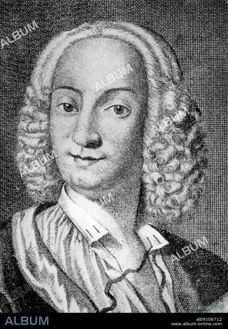 Antonio Vivaldi by F M La Cave. Vivaldi, Antonio Lucio (the Red Priest) Italian composer and violinist _1675?-1741.