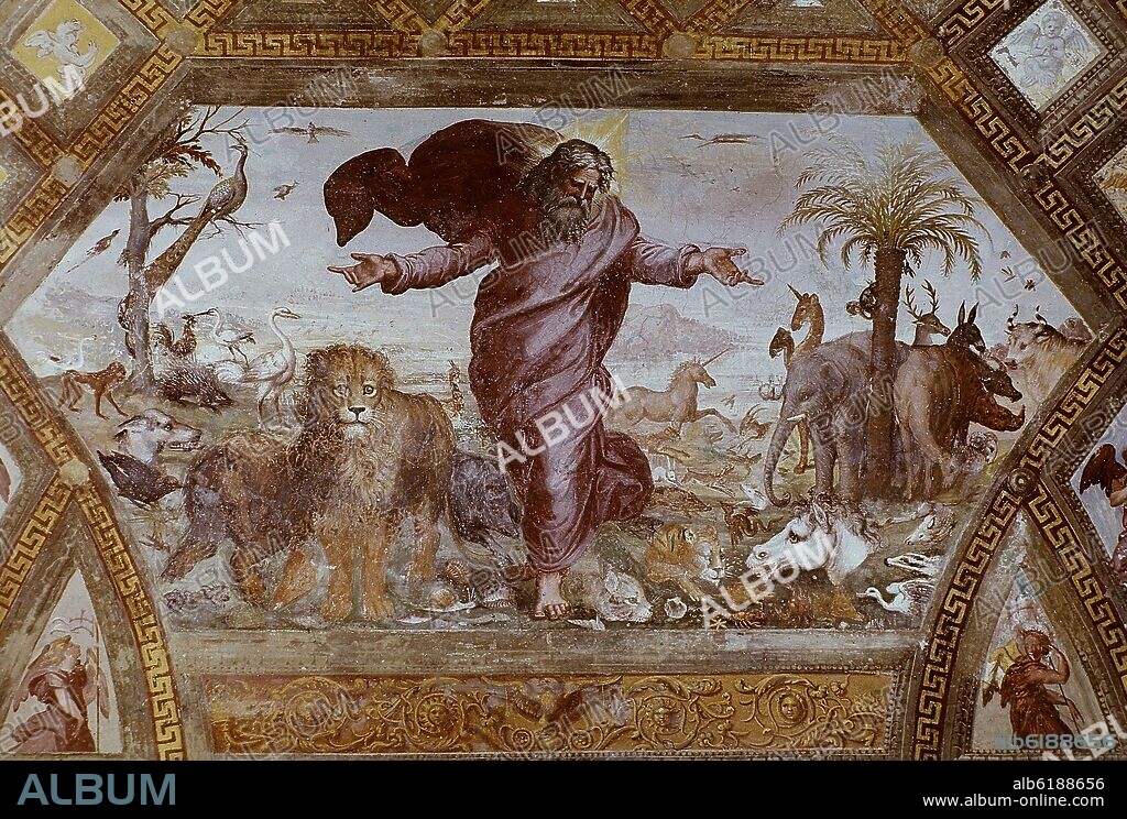 RAFAEL SANZIO O RAFAEL DE URBINO. Disputa, from the Stanza della Segnatura - 1509 - fresco.
