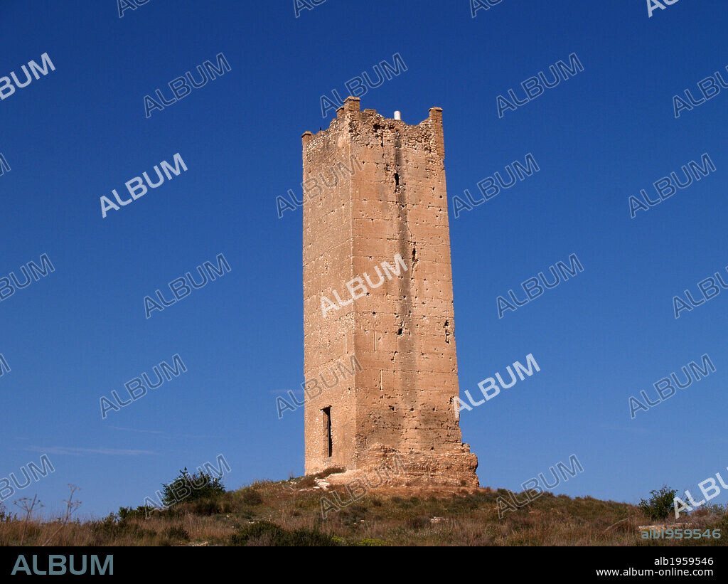 ARTE ISLAMICO. ESPAÑA. TORRE DE ESPIOCA. Torre de vigilancia, construida por los musulmanes en el siglo XI. Formaba parte de un sistema defensivo de la huerta valenciana. Picassent. Provincia de Valencia.