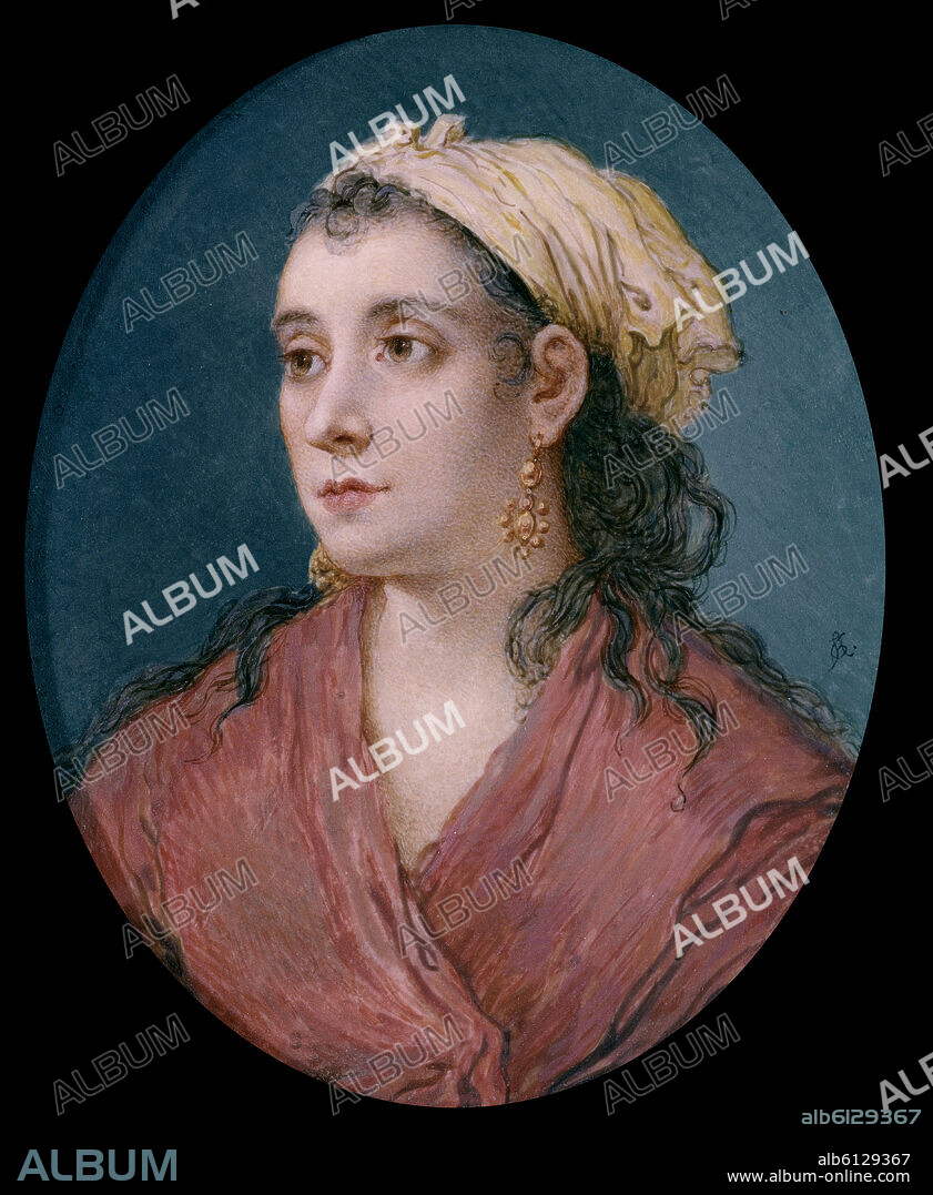 ANTONIO TOMASICH HARO. AGUSTINA DE ARAGON (1786/1857) - 1865 - GOUACHE/MARFIL - 80 x 67 mm.
