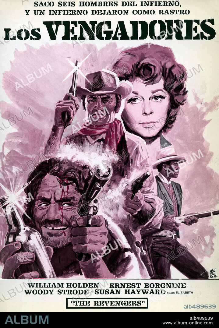 Poster de LOS VENGADORES, 1972 (THE REVENGERS), dirigida por DANIEL MANN. Copyright WARNER BROTHERS.