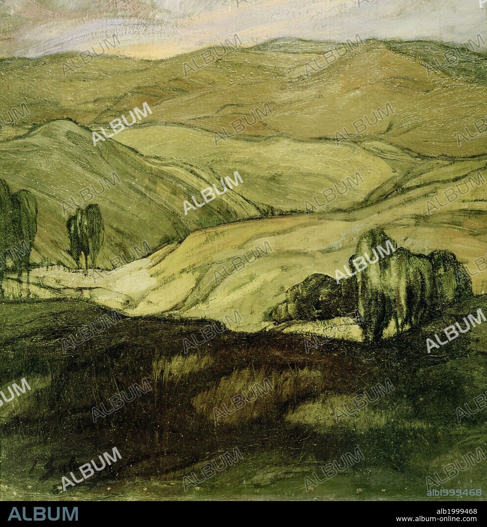 Ignacio Zuloaga / 'Paisaje aragonés', 1911, Óleo sobre lienzo, 81 × 78 cm.