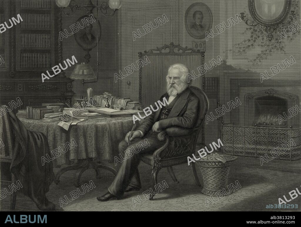 Henry Wadsworth Longfellow (February 27, 1807 - March 24, 1882) was an American poet and educator. He wrote many lyric poems known for their musicality and often presenting stories of mythology and legend. He became the most popular American poet of his day and also had success overseas. He studied at Bowdoin College. After spending time in Europe he became a professor at Bowdoin and, later, at Harvard College. His first major poetry collections were Voices of the Night (1839) and Ballads and Other Poems (1841). He retired from teaching in 1854, to focus on his writing. His first wife Mary Potter died in 1835, after a miscarriage. His second wife Frances Appleton died in 1861, after sustaining burns when her dress caught fire. After her death, Longfellow had difficulty writing poetry for a time and focused on his translation. His most famous works are: "Paul Revere's Ride", "The Song of Hiawatha", and "Evangeline". He was the first American to translate Dante Alighieri's The Divine Comedy, and was one of the five Fireside Poets. He died in 1882 at the age of 75.