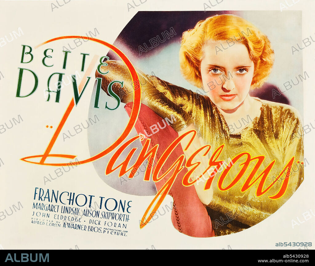BETTE DAVIS in DANGEROUS, 1935, directed by ALFRED E. GREEN. Copyright WARNER BROTHERS.