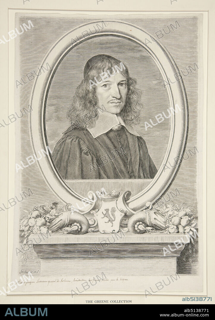 Artist: Claude Mellan, French, 15981688, Nicholas Fouquet, Viscount of Melun and of Vaux (1615-1680), Engraving, 35.5 × 24.6 cm (14 × 9 11/16 in.), French, 17th century, Works on Paper - Prints.