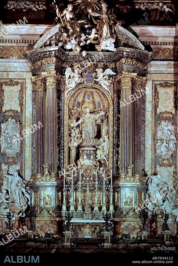 ANDREA POZZO 1 (642-1709). INTERIOR-ALTAR"TRIUNFO DE SAN IGNACIO"1696/1700-EL MAS RICO DE ROMA - FOTO AÑOS 90.