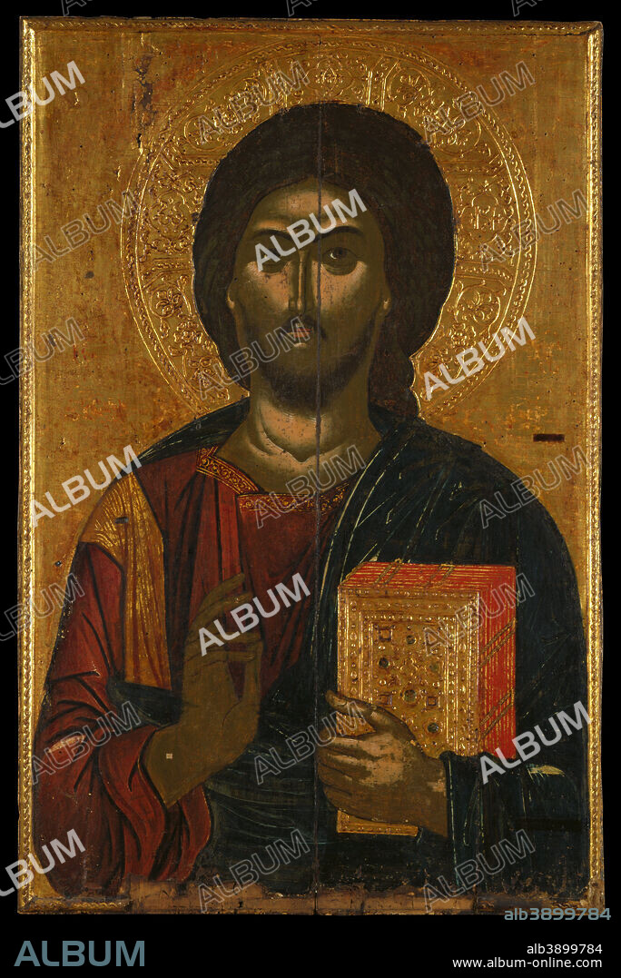 MAINLAND GREEK WORKSHOP. Christ Pantokrator. Date/Period: 1540 - 1560. Icon. Height: 1,040 mm (40.94 in); Width: 680 mm (26.77 in).
