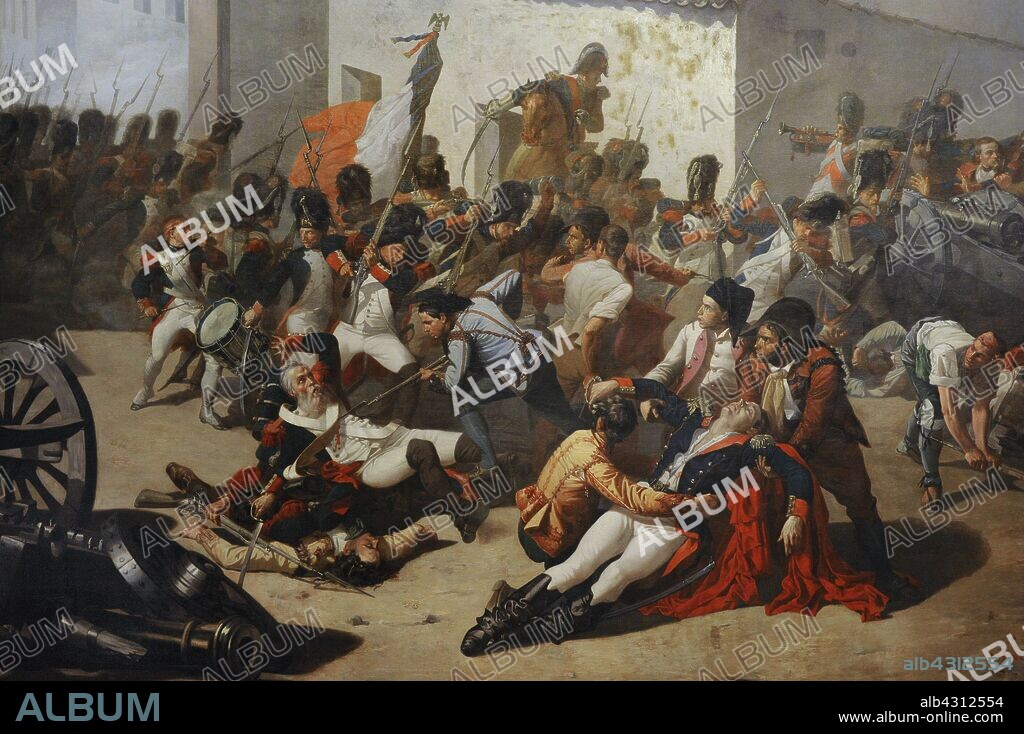 Pedro Velarde (1779-1808). Spanish military. Death of Velarde on the Second of May 1808, 1864. Painting by Manuel Castellano (1826-1880). Detail. History Museum. Madrid. Spain.