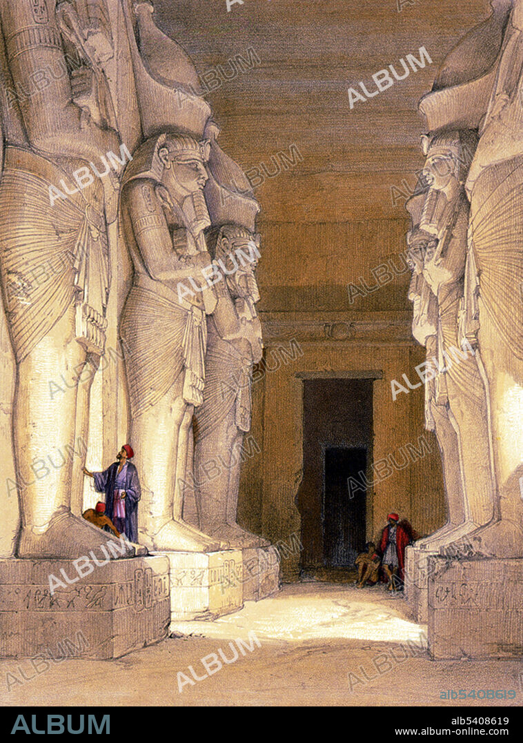 Africa, Nubia, Temple of Gerf Hussein, 1840s