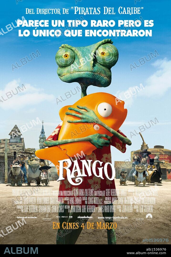 Poster de RANGO, 2011, dirigida por GORE VERBINSKI. Copyright PARAMOUNT PICTURES.