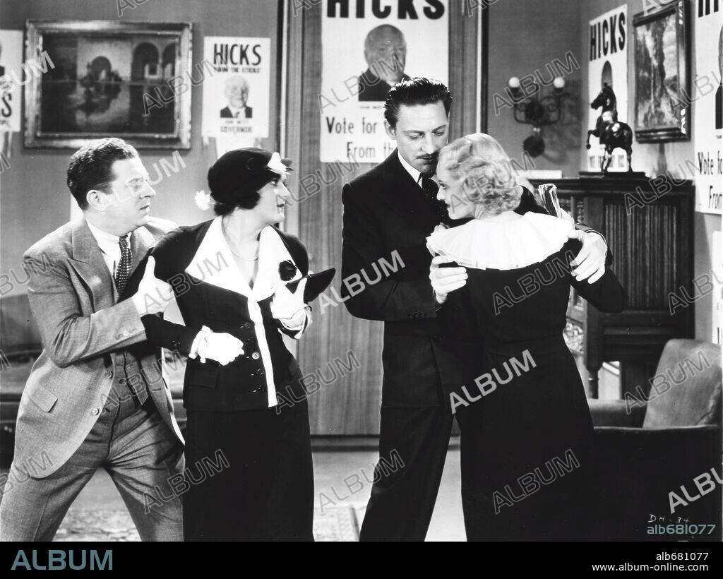 BETTE DAVIS, FRANK McHUGH, VIVIENNE OSBORNE y WARREN WILLIAM en THE DARK HORSE, 1932, dirigida por ALFRED E. GREEN. Copyright FIRST NATIONAL/WARNER BROTHERS.