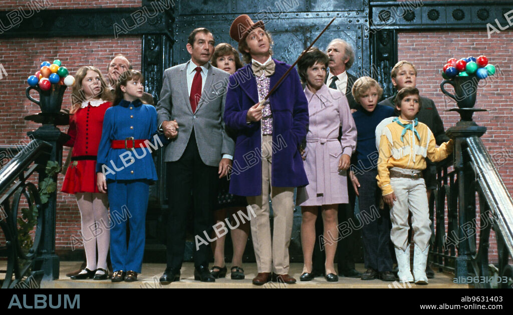 GENE WILDER, JACK ALBERTSON, PETER OSTRUM and ROY KINNEAR in WILLY WONKA & THE CHOCOLATE FACTORY, 1971, directed by MEL STUART. Copyright PARAMOUNT PICTURES.