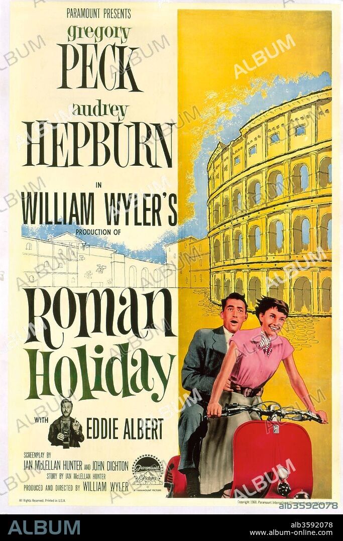 ANONYMOUS. Movie poster Roman Holiday by William Wyler.