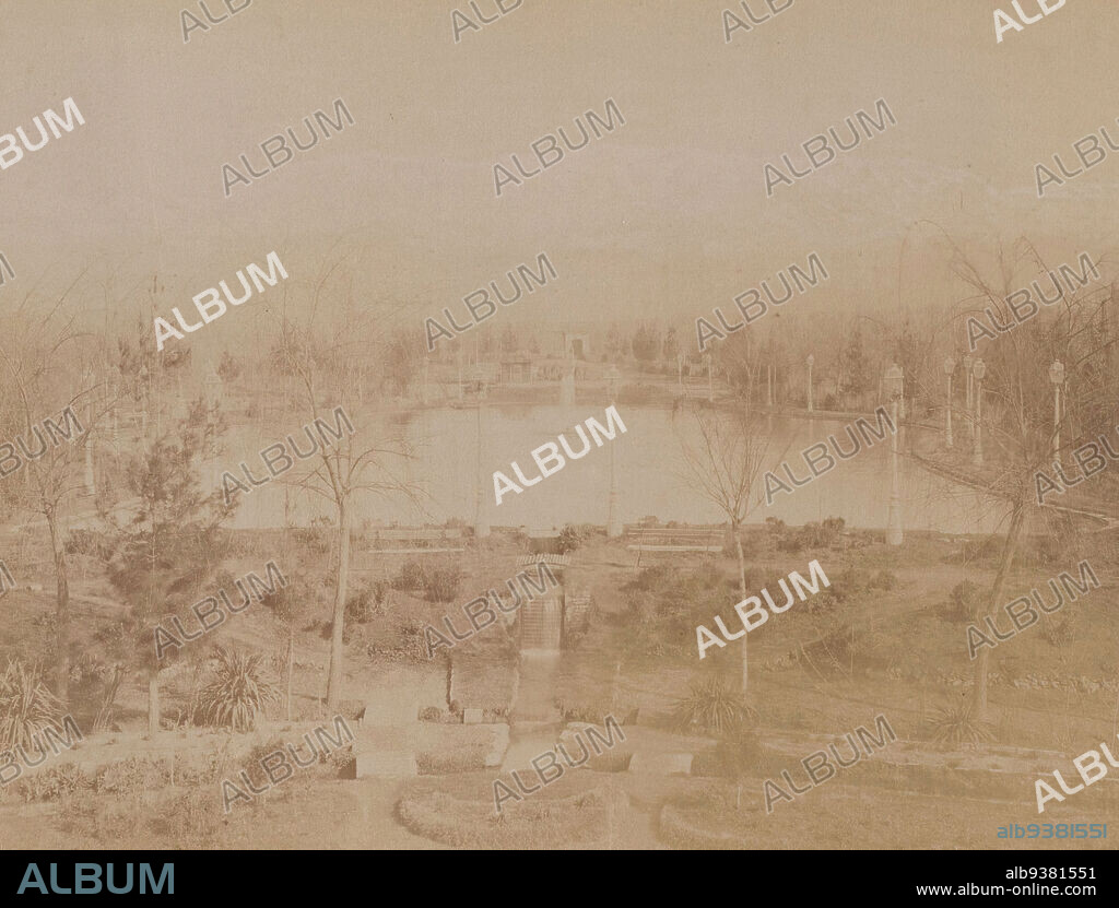 Park in Tehran, Iran, Park in Tehran, Iran Parc de Sadrazan?, Antoine Sevruguin, (attributed to), Iran, c. 1885 - c. 1910, paper, albumen print, height 153 mm, width 204 mm.