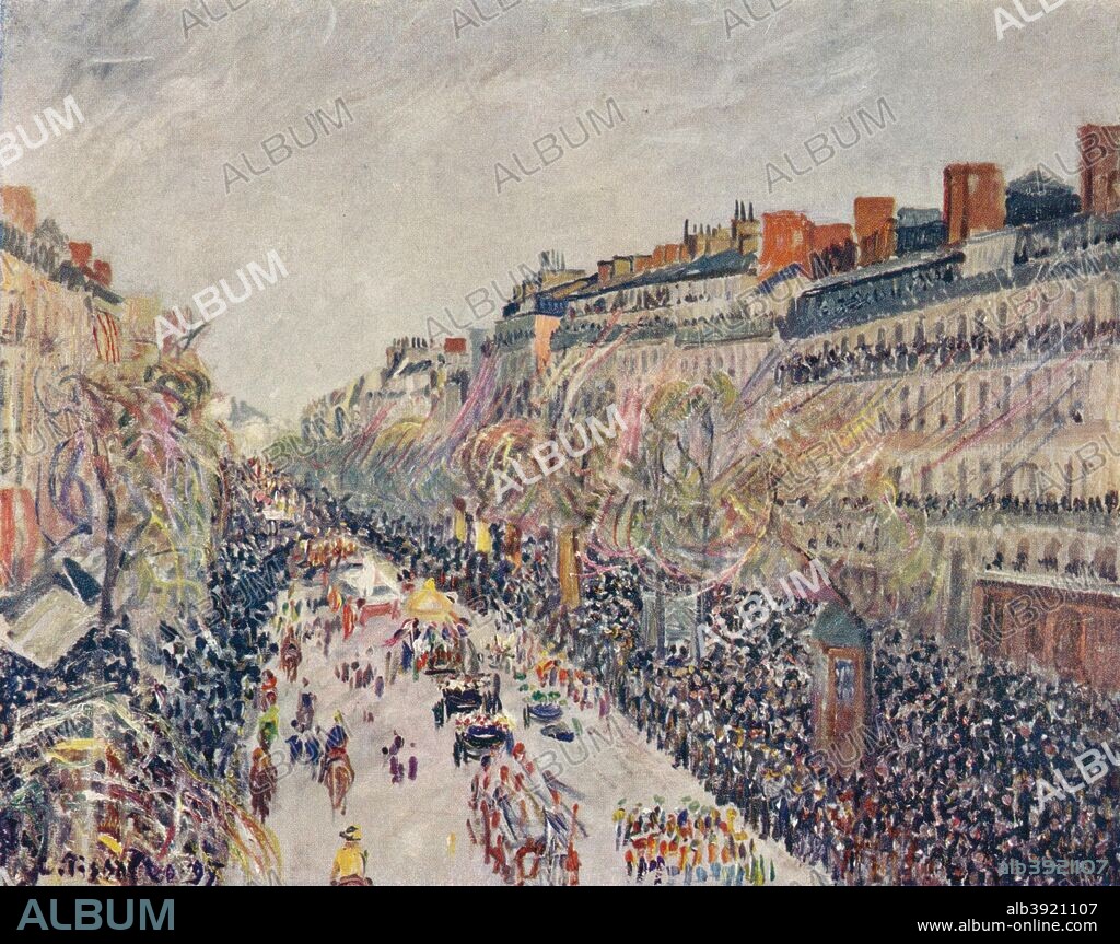 'La Mi-Careme sur les Boulevards', 1897. From The Studio Volume 79, [London Offices of the Studio, London, 1920].