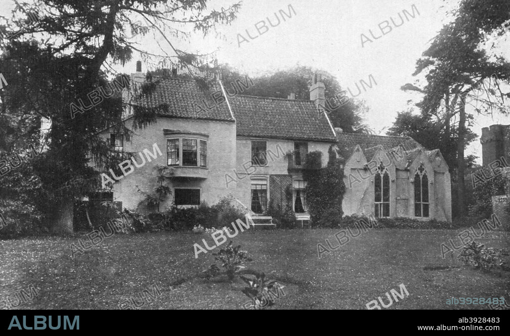 Alfred Lord Tennyson's birthplace, Somersby, Lincolnshire, 1924-1926. A print from Hutchinson's Britain Beautiful, edited by Walter Hutchinson, volume III, 1924-1926.