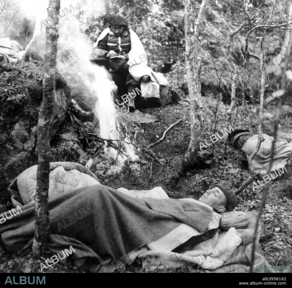 French Maquis encampment, France, 1940-1944. The Maquis were bands of Resistance fighters who waged a guerrilla campaign against the Germans and their Vichy allies in rural France during the occupation in World War II. They played an important role in hampering the German mobilisation to counter the D-Day landings.