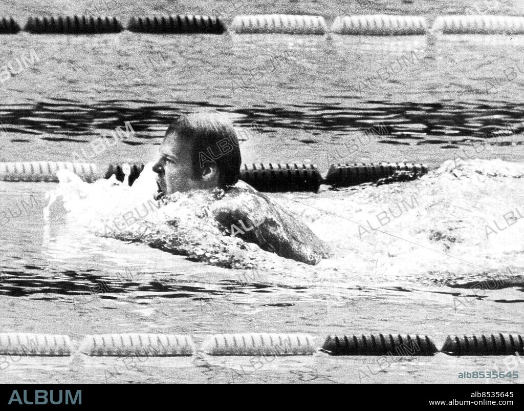 München-OS 400 m medley. Gunnar Larsson simning sekunddjakt. Larsson Gunnar. simning Tävl 1972. Idrott OS Sommar-OS i München Simning. (c) Sydsvenskan / IBL Bildbyrå.