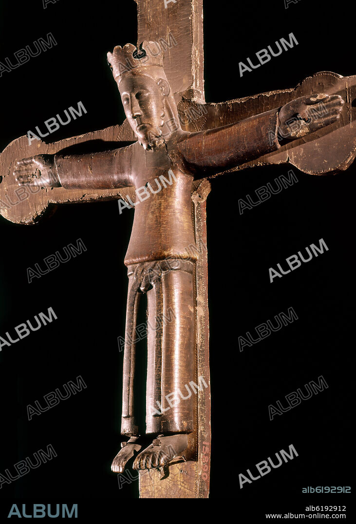 CRISTO MAJESTAD-PROCEDE DE ORGAÑA-LERIDA-SIGLO  XIII.