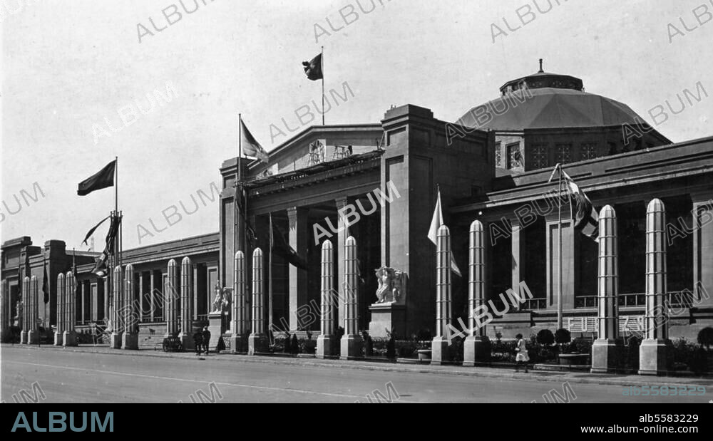 Barcelona, Weltausstellung 1929 in Barcelona und Sevilla. Ausstellungspavillon der Metallurgie. Foto, 1929.