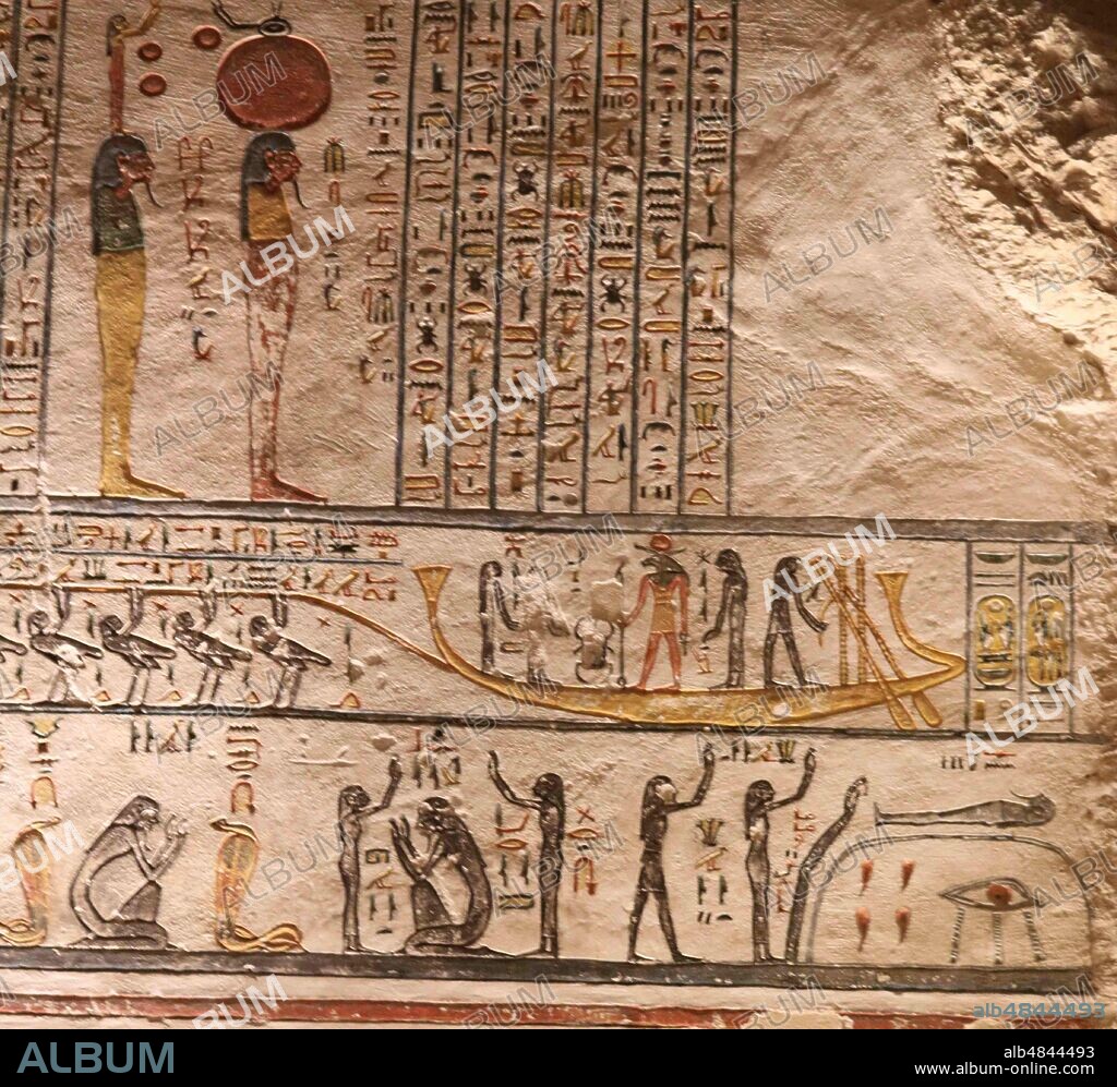 Tomb KV9 in Egypt's Valley of the Kings was originally constructed by Pharaoh Ramesses V. He was interred here, but his uncle, Ramesses VI, later reused the tomb as his own. The layout is typical of the 20th dynasty - the Ramesside period 1145 BC.