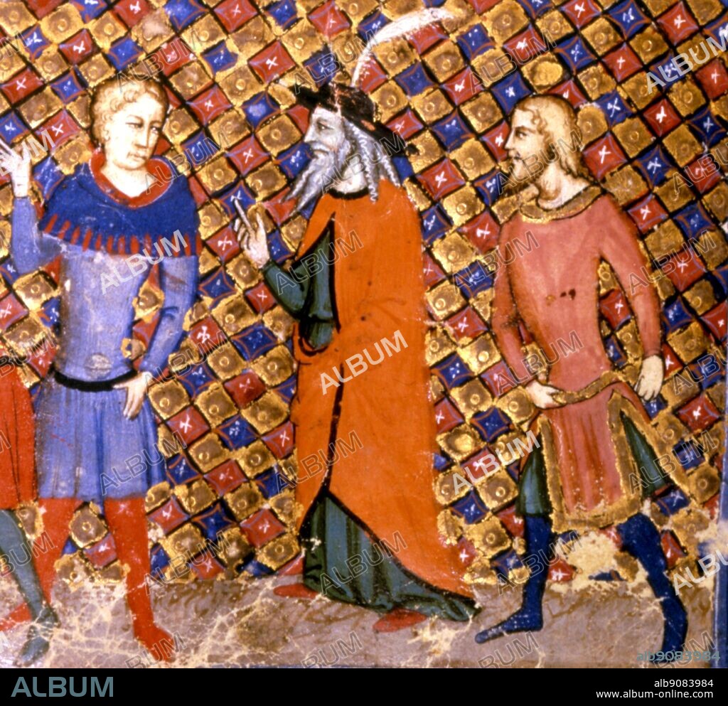 Merlin the magician, King Arthur's tutor who foretold the passion of Lancelot and the Queen.