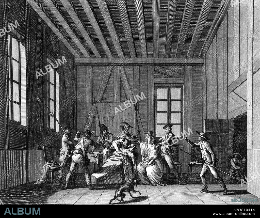 Charlotte Corday (July 27, 1768 - July 17, 1793) was a figure of the French Revolution. In 1793, she was executed under the guillotine for the assassination of Jacobin leader Jean-Paul Marat. Her decision to kill Marat was stimulated not only by her revulsion at the September Massacres, for which she held Marat responsible, but by her fear of an all-out civil war. She believed that Marat was threatening the Republic, and that his death would end violence throughout the nation. She also believed that King Louis XVI should not have been executed. She went to Marat's home on the evening of July 13th, claiming to have knowledge of a planned Girondist uprising in Caen. Marat admitted her. At the time, he conducted most of his affairs from a bathtub because of a debilitating skin condition. He wrote down the names of the Girondists that she gave to him, then she pulled out the knife and plunged it into his chest, piercing his lung, aorta and left ventricle, and died almost instantly. At her trial, when Corday testified that she had carried out the assassination alone, saying, "I killed one man to save 100,000." After her decapitation, Jacobin leaders had her body autopsied immediately after her death to see if she was a virgin. They believed there was a man sharing her bed and the assassination plans. To their dismay, she was found to be virgo intacta (a virgin). She was 24 years old.