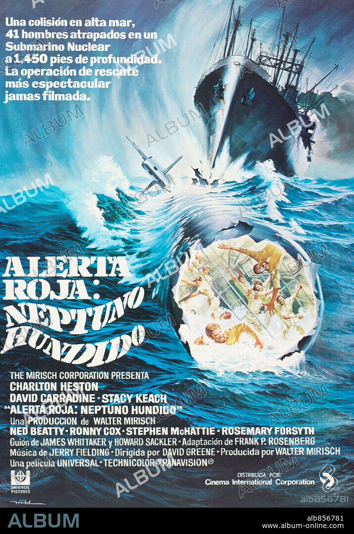 Poster de ALERTA ROJA: NEPTUNO HUNDIDO, 1978 (GRAY LADY DOWN), dirigida por DAVID GREENE. Copyright UNIVERSAL PICTURES.