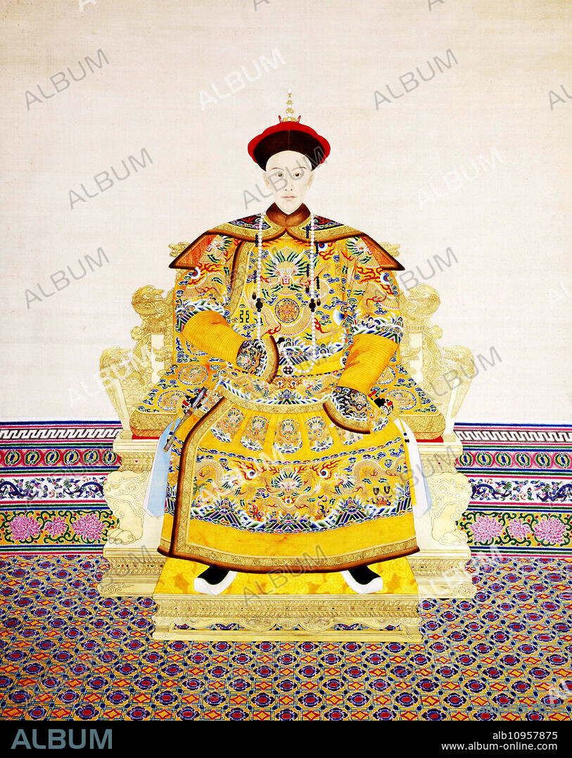Portrait of the Guangxu Emperor in his study. By Qing Dynasty Court painter, Palace Museum. Emperor Guangxu (14 August 1871 - 14 November 1908), was the tenth Emperor of the Qing dynasty and the ninth Qing emperor to rule over China proper. The emperor died in 1908 and it was widely suspected at the time that he had been poisoned.
