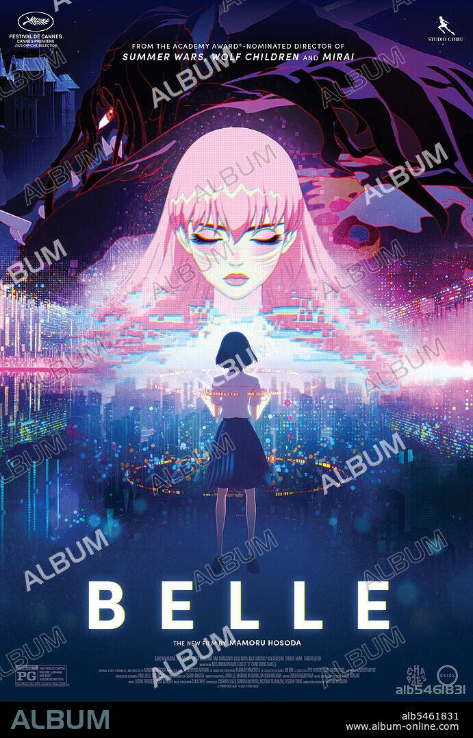 Poster of BELLE, 2021 (RYU TO SOBAKASU NO HIME), directed by MAMORU HOSODA. Copyright Studio Chizu / Nippon TV.