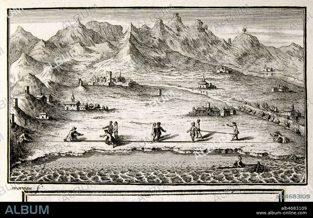 Page de titre de l'ouvrage de CASSINI DE THURY (1714-1784) 'La meridienne de l'Observatoire Royal de Paris', publie en 1744 (18e, 18eme, XVIIIe s.). Credit : JEAN VIGNE / KHARBINE-TAPABOR.
