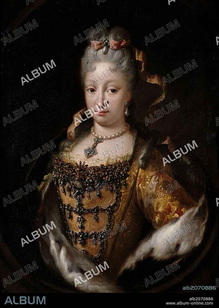 MIGUEL JACINTO MELÉNDEZ. Miguel Jacinto Meléndez / 'Isabel de Farnesio, reina de España', 1718-1722, Escuela Española, Óleo sobre Lienzo, 82 cm x 62 cm, P07604.