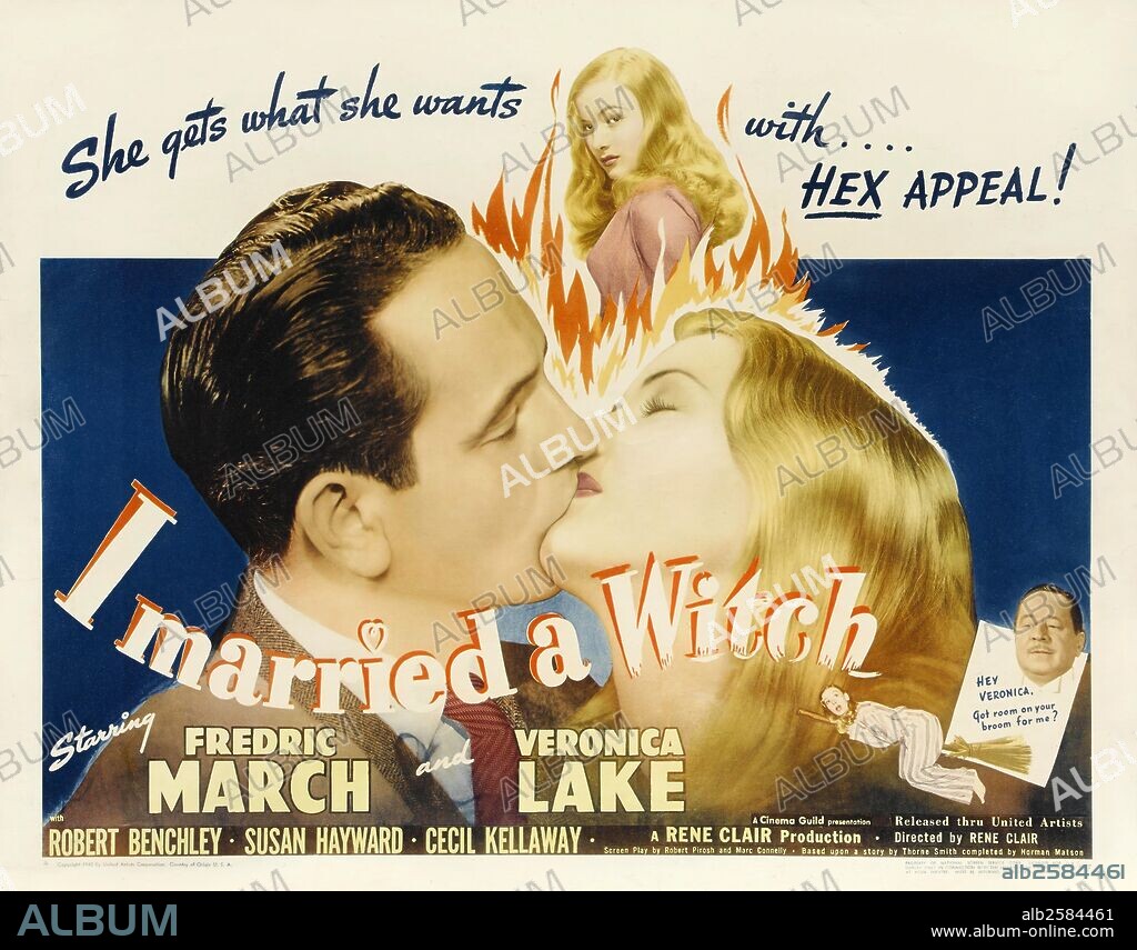 Poster of I MARRIED A WITCH, 1942, directed by RENE CLAIR. Copyright UNITED ARTISTS.