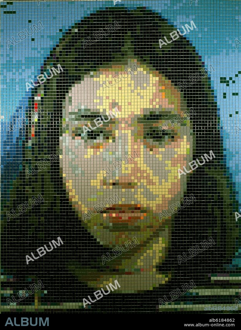 PEDRO MORA 1961/. MICHI OSATO II - 1998 - 238x 182 - CERAMICAS EN FRIO - 238x182 - FOTOGRAFIA PROYECTADA EN EL FONDO DE UNA PISCINA.