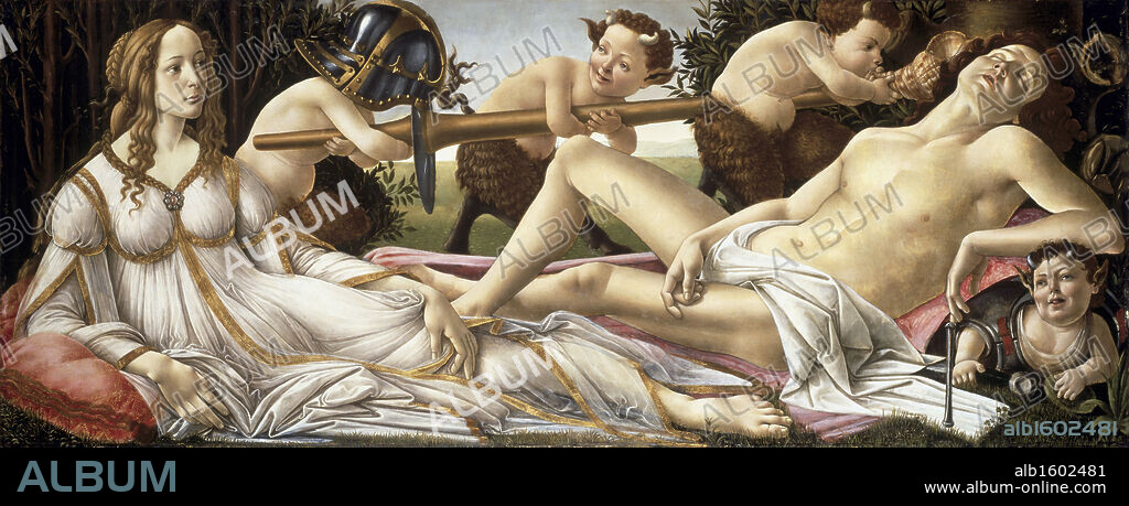 Venus & Mars c.1483 Sandro Botticelli (1444-1510 Italian) National Gallery, London.