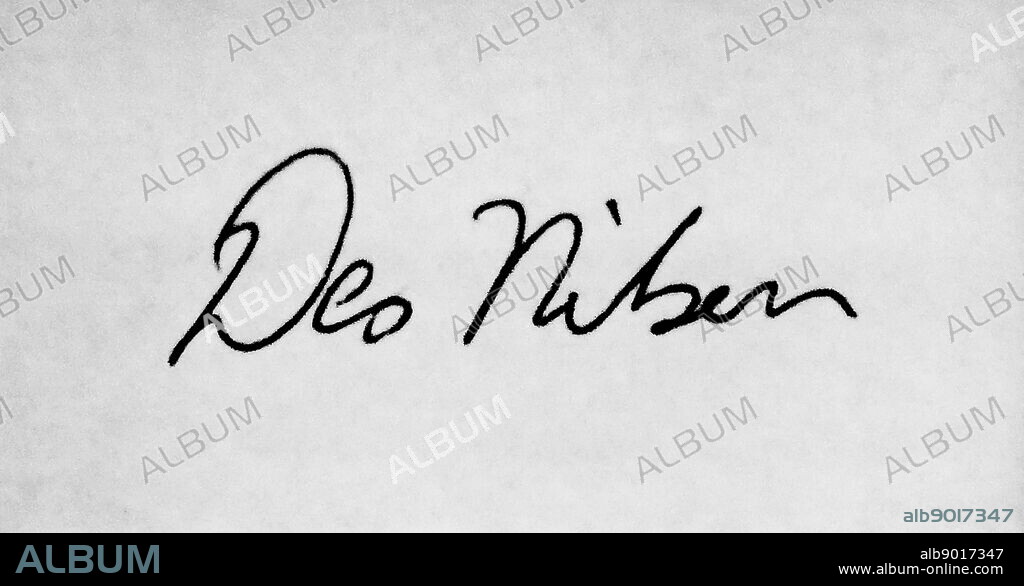 Signature of Dennis Nilsen. Dennis Andrew Nilsen (1945-2018) a Scottish serial killer and necrophile, who murdered at least 12 young men between 1978 and 1893 in London, England.