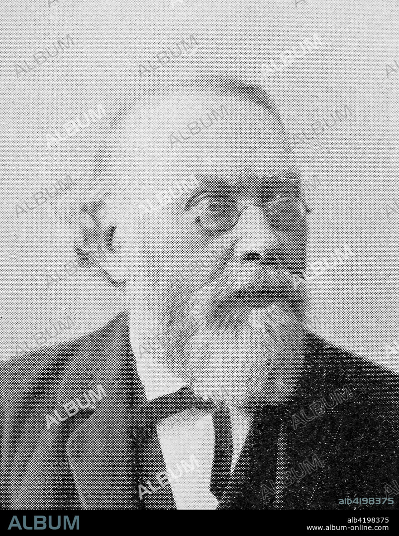 Franz Buecheler, June 3, 1837 - May 3, 1908, was a German classical scholar, was born in Rheinberg, and educated at Bonn, photo or illustration, published 1892, digital improved.