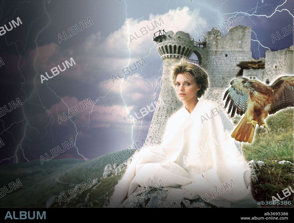 MICHELLE PFEIFFER en LADY HALCÓN, 1985 (LADYHAWKE), dirigida por RICHARD DONNER. Copyright 20TH CENTURY FOX.