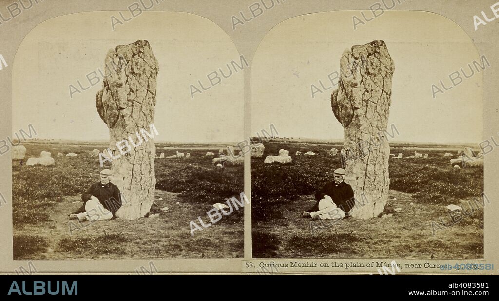 JOHN MOUNTENEY JEPHSON et LOVELL AUGUSTUS REEVE. Curious Menhir on the plain of Menec, near Carnac, 1858. . Narrative of a walking tour in Brittany, accompanied by notes of a photographic expedition by Lovell Reeve. London, 1859. Source: 10172.d.13.