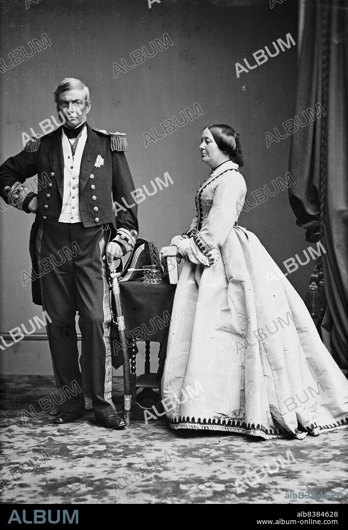 Adm. Milne and wife, 1863 December. [British Royal Navy officer Sir Alexander Milne, 1st Baronet, married Euphemia Cochran in 1850].