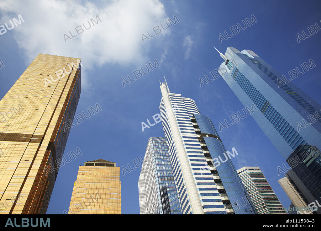 CITIC Plaza and skyscrapers, Tianhe, Guangzhou, Guangdong Province, China, Asia.