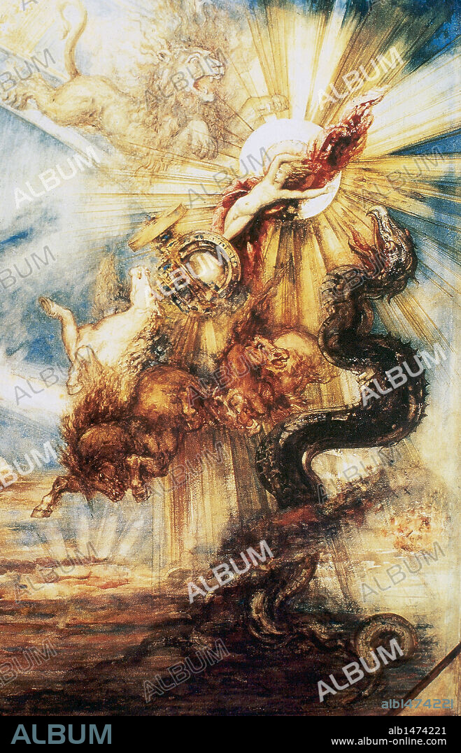 Gustave Moreau (1826-1898). French painter. The Fall of Phaethon, 1878. Louvre Museum. Paris, France.
